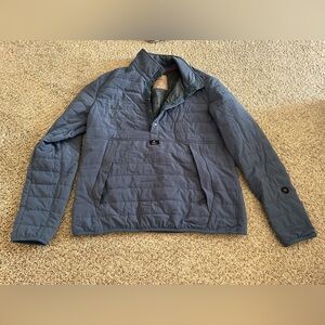 VASSA Madrone Nylon Pullover 1/2 Button Up Men’s Size XL Blue Gray Warmth Lined